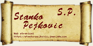 Stanko Pejković vizit kartica